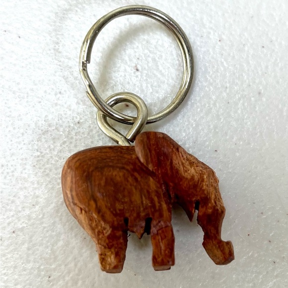 Artisan Wooden Elephant Keychains from Burkina Faso - Picture 3 of 10
